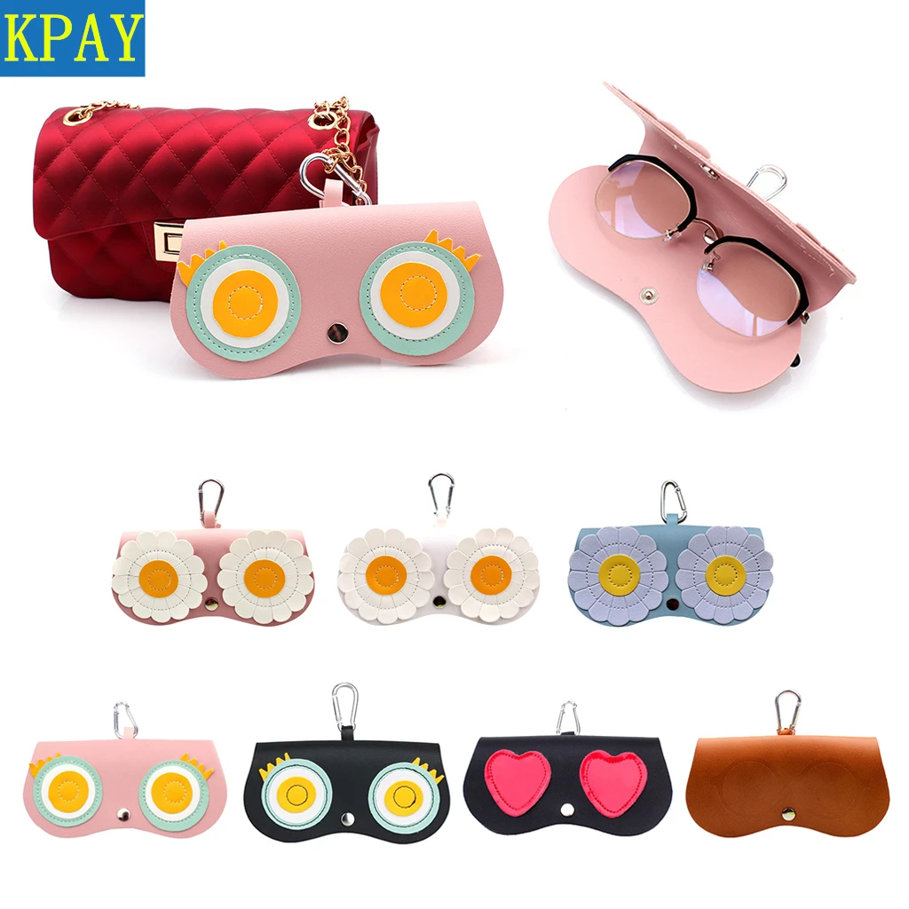 2019 футляр для солнцезащитных очков из искусственной кожи милый мультфильм очки