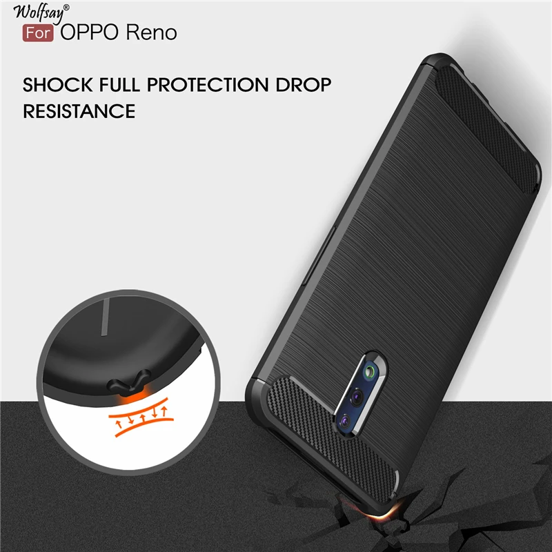 Противоударный чехол Wolfsay для Oppo Reno мягкий из ТПУ телефона 6 4 дюйма|Бамперы| |