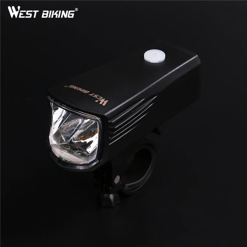 WEST BIKING USB Перезаряжаемый велосипедный фонарь передний руль светодиодный s