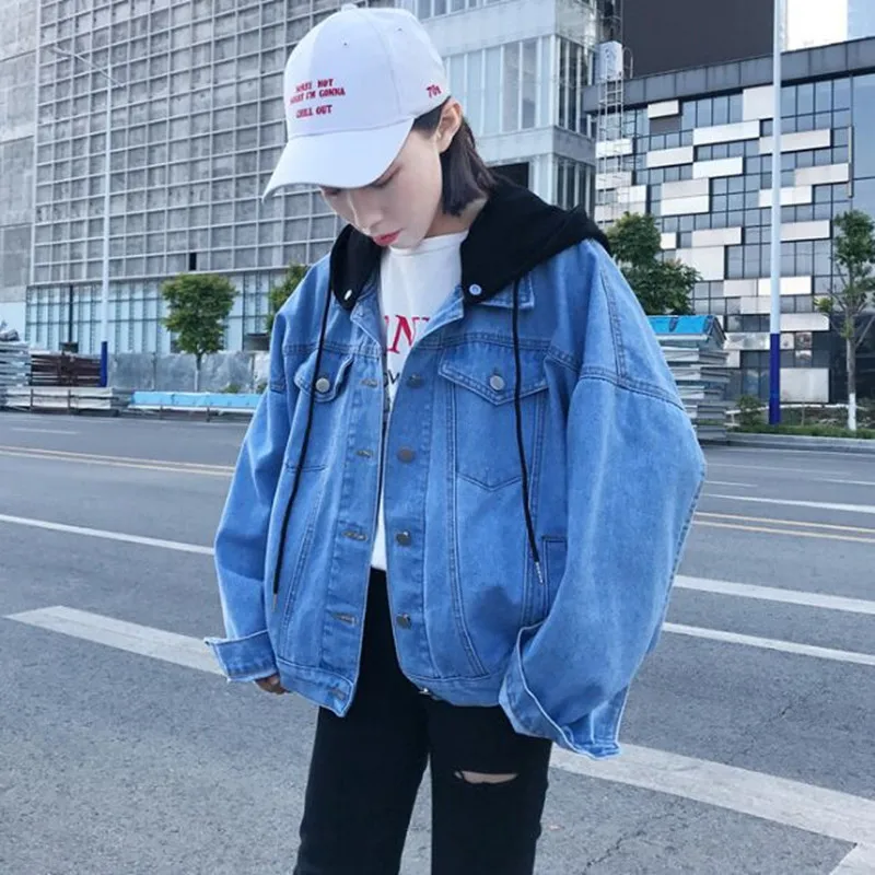 Vefadisa Vintage Denim Jacket Women 2018 New Spring Short Outerwear and Coat Full Sleeve Tops Loose Jeans AD658 | Женская одежда