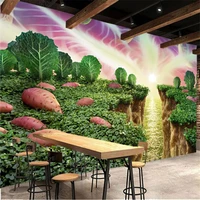 beibehang wallpaper custom mural beautiful hand painted sweet potato vegetable creative restaurant supermarket fruit shop wall