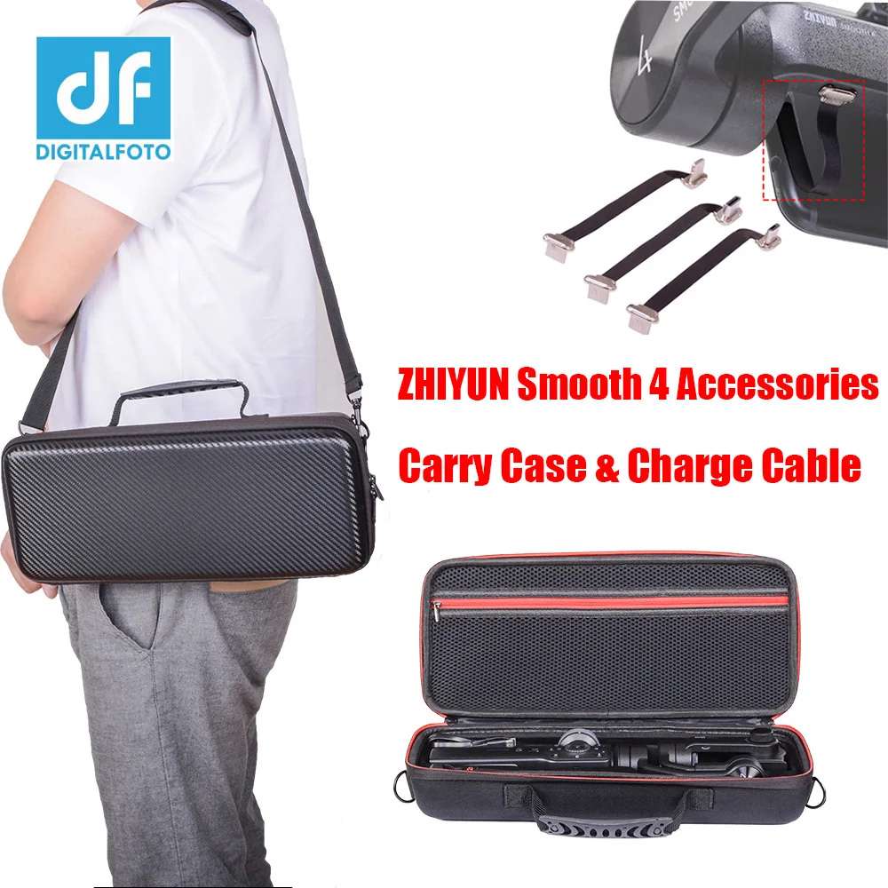 Водонепроницаемый чехол zhiyun smooth 4 из ПУ кожи переносная сумка и зарядный кабель
