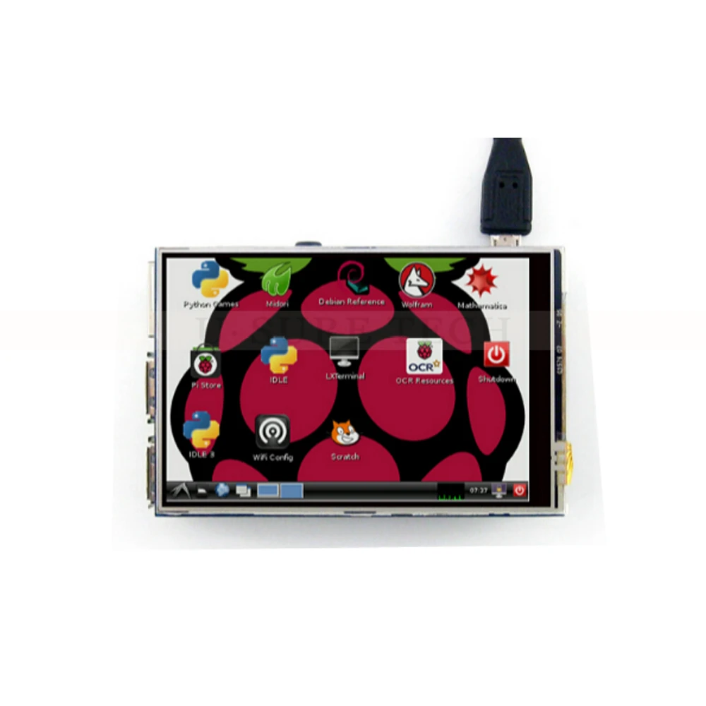 Raspberry Pi 3 Модель B доска + 3.5 дюймов TFT ЖК дисплей Сенсорный экран акриловый чехол