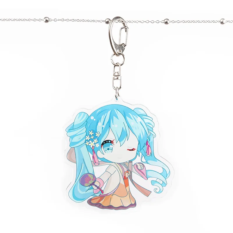 10 Мультфильм Luo Tianyi Hatsune Мику акриловый брелок Yuezheng Ling Yan He Yuezheng Longya милый смешной кулон брелок Llavero детская игрушка - Цвет: 10
