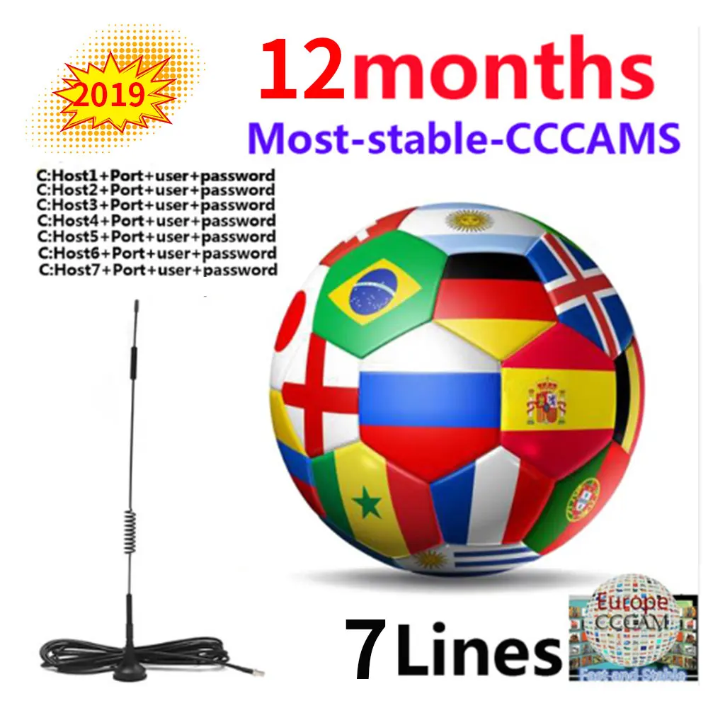 DVB-S2 CCcam Cline для 1 года Европа спутниковый ТВ приемник GTmedia V8 Nova Freesat V7 Clines Португалия сервера бесплатно CCcam Cline