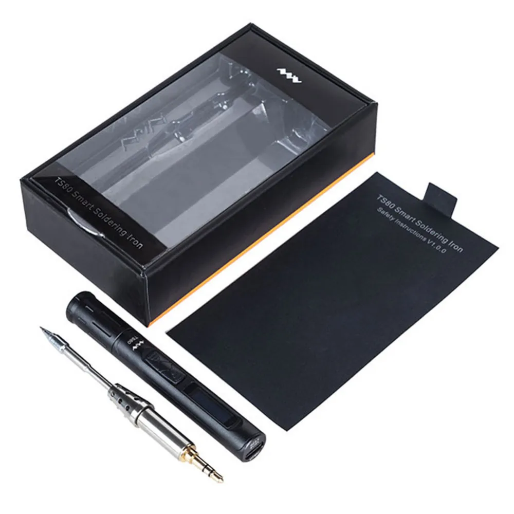 TS-B02 Stand Kit Мини TS80 портативный Электрический паяльник Регулируемая температура цифровая паяльная станция OLED дисплей usb type C разъем питания - Цвет: TS-B02 Stand Kit