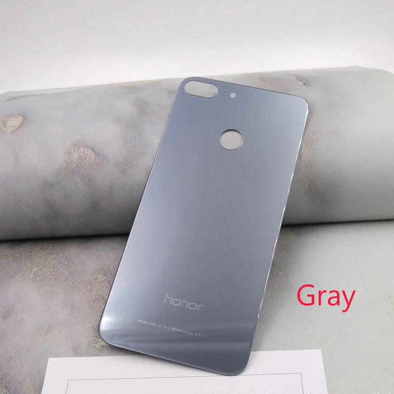 Gray HUAWEI Honor 9 Lite оригинальная задняя крышка PC+ стеклянный чехол для батареи, Honor 9 Lite задняя крышка для замены корпуса с логотипом - Цвет: Gray