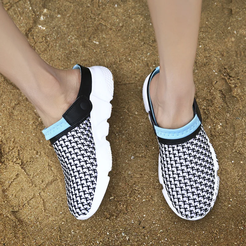 2018 Новая Мужская Летняя обувь без шнуровки Croc Сабо водостойкие сандалии дышащие
