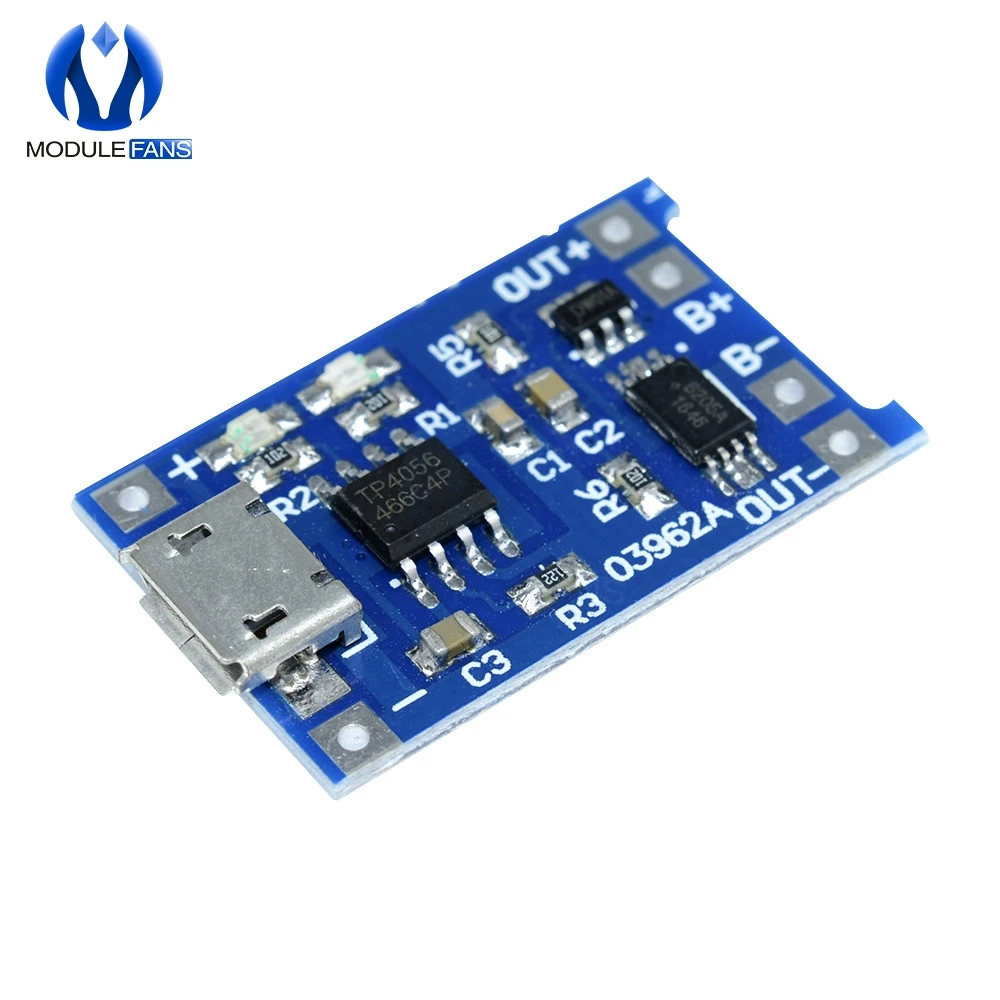 Зарядное устройство для литиевой батареи 5 в 1 а 18650 модуль питания Micro USB TC4056A 2 шт.