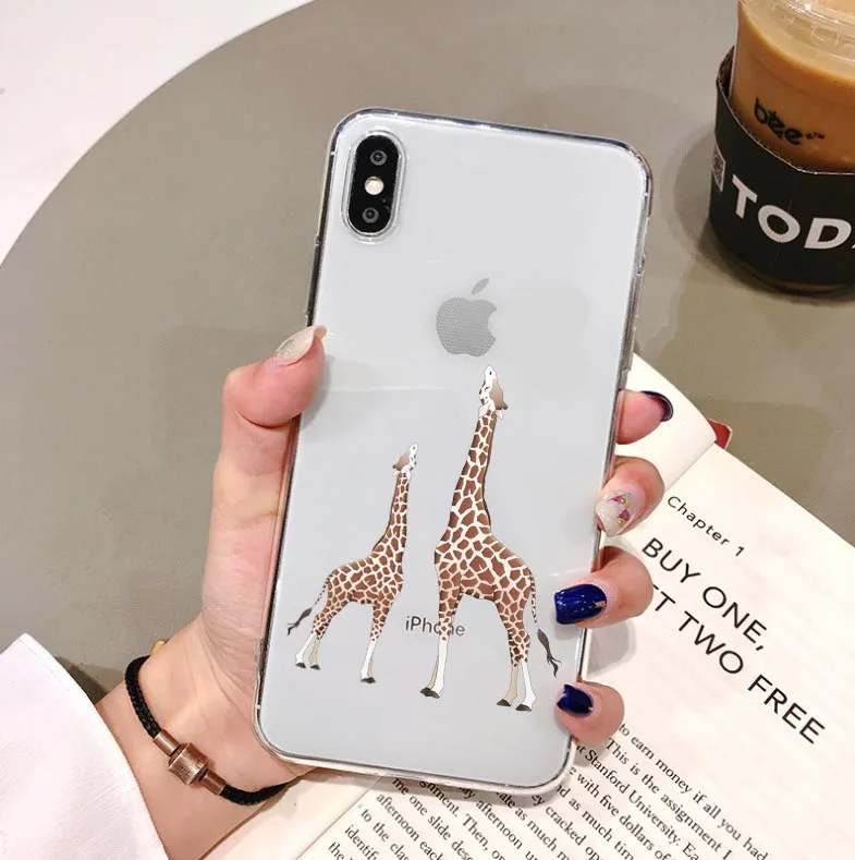TPU Забавный мультяшный чехол для телефона для iPhone X XS Max XR милый кот Том Обложка для iPhone 8, 7, 6, 6S Plus, мягкий силиконовый прозрачный чехол - Цвет: TPU
