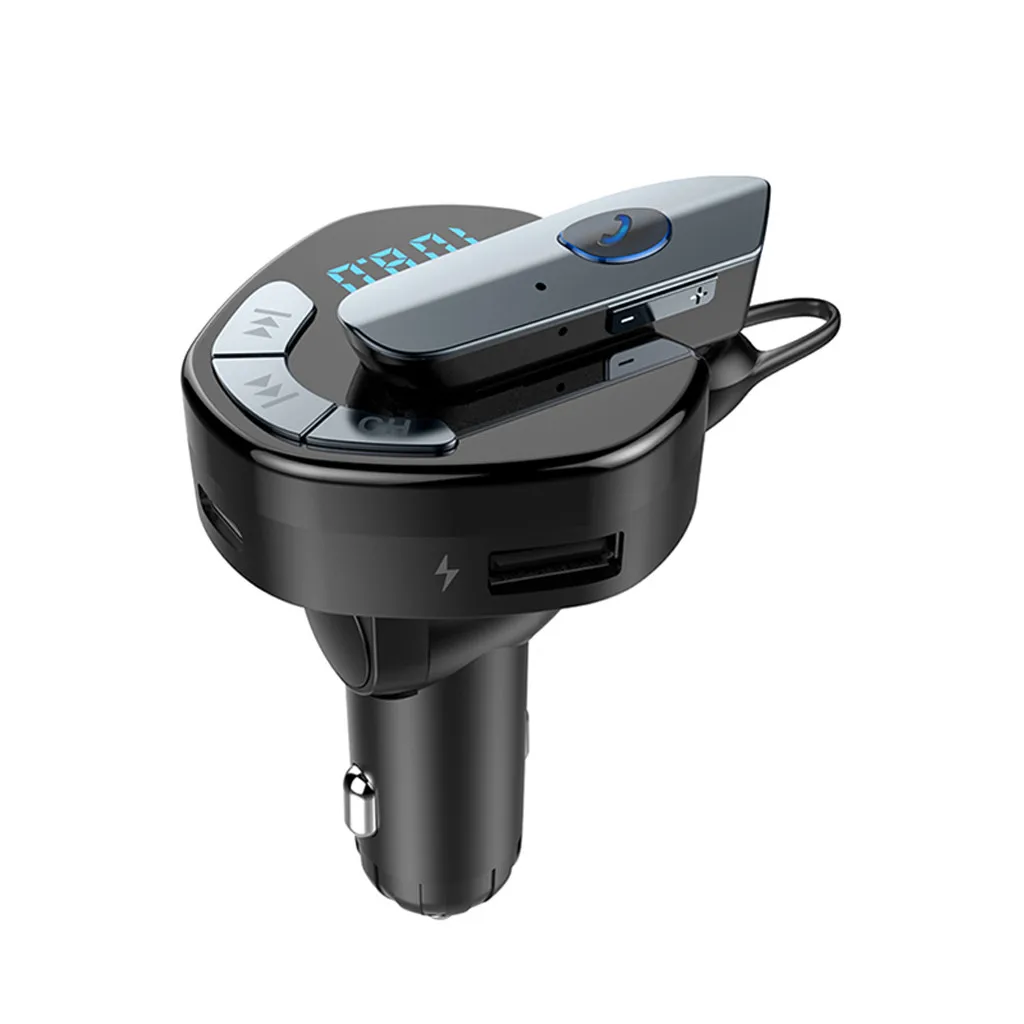 Автомобильный fm-передатчик Bluetooth плеер с bluetooth-гарнитурой автомобильное Bluetooth автомобильное зарядное устройство TF карта USB зарядное устройство