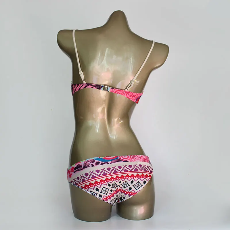 Летний стиль треугольный сексуальный комплект бикини с принтом женский