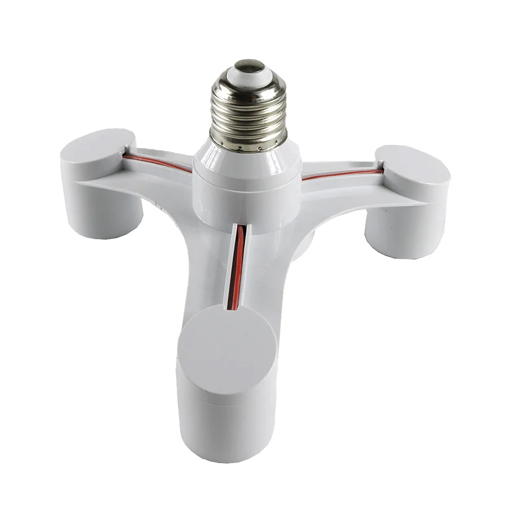 

Bulb Base Adapter 3 In 1 E27 to E27 LED Lamp Bulbs Socket Splitter Adapter Holder For Photo Studio White Color High Quality 1pcs