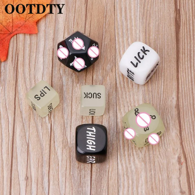 OOTDTY 6 шт. забавные акриловые кости любовь кости секс кости Эротические Кости любовь игра игрушка пара подарок