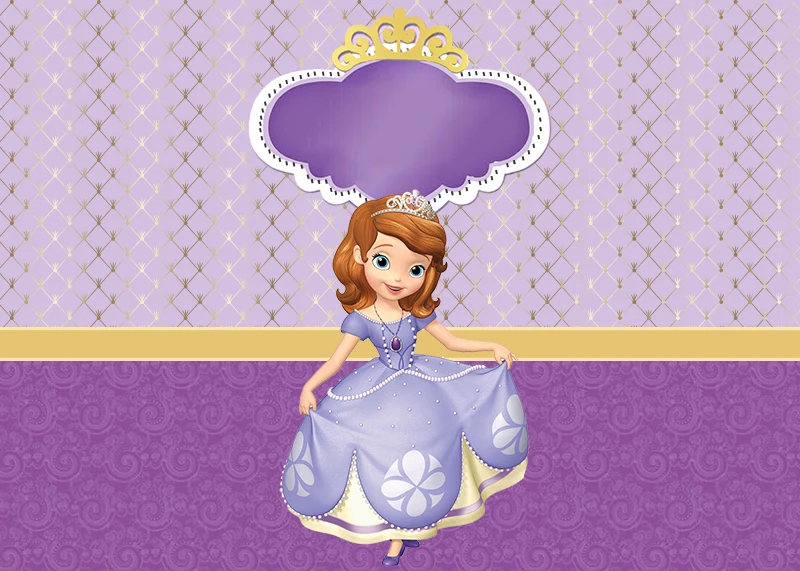 Sensfun Фиолетовый тема принцесса фотографии фон для маленьких девочек пользовательского текста День рождения Фоны для фотостудии