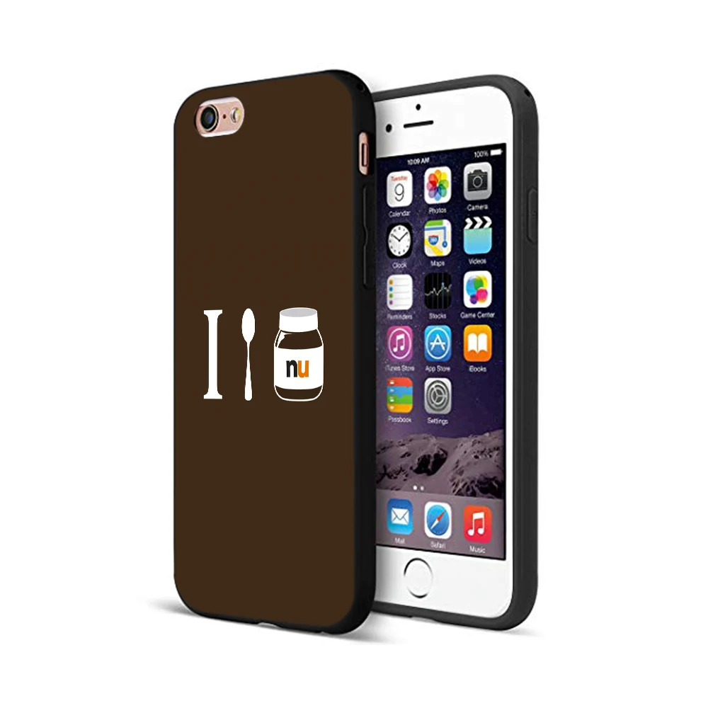 Черный чехол из ТПУ для iphone 5 5s se 6 6s 7 8 plus x 10 XR XS 11 pro MAX с шоколадной едой Tumblr
