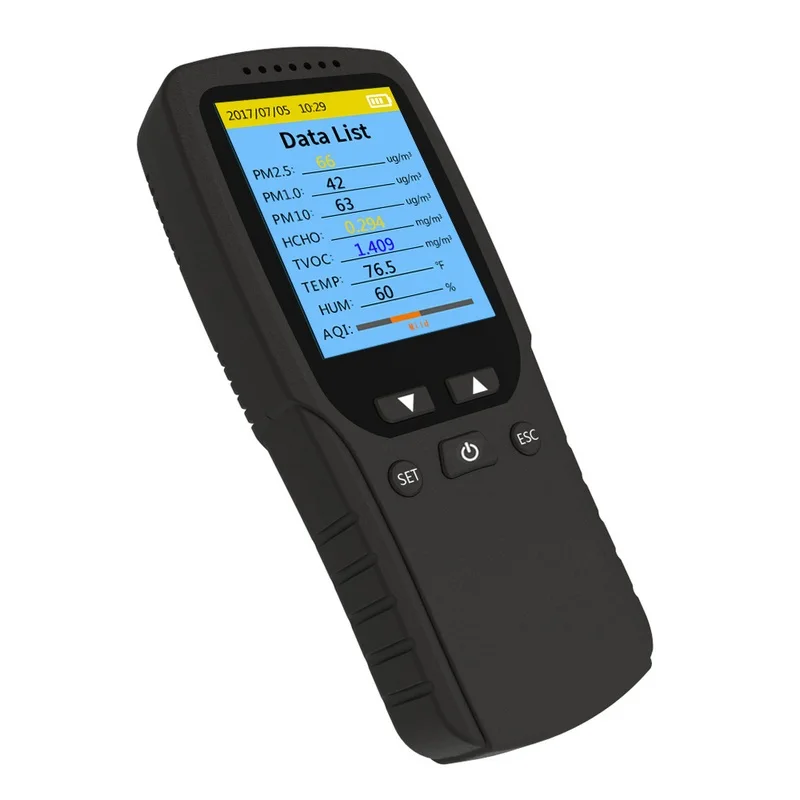New 8 In 1 PM1.0 PM2.5 PM10 Monitor TVOC Detector Formaldehyde Gas Air Quality Analyzer Humidity Meter | Инструменты