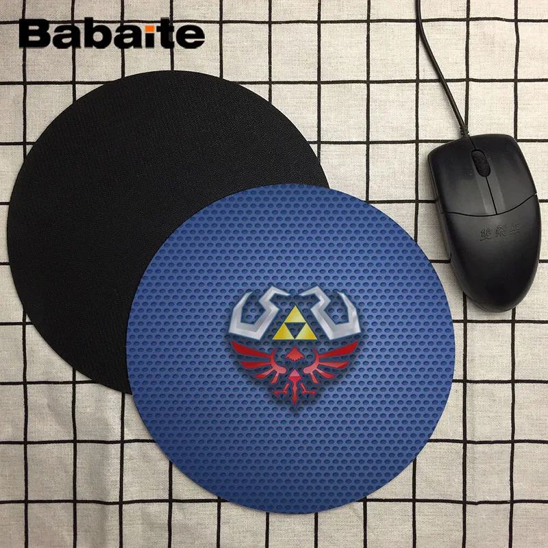 Babaite легенда о Зельде орлы логотипы меч трифорс круглый коврик для мыши на заказ