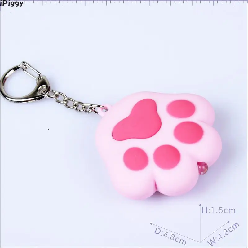 IPiggy мультяшный милый брелок кот лапы ноги со звуком светодиодный брелок-фонарик