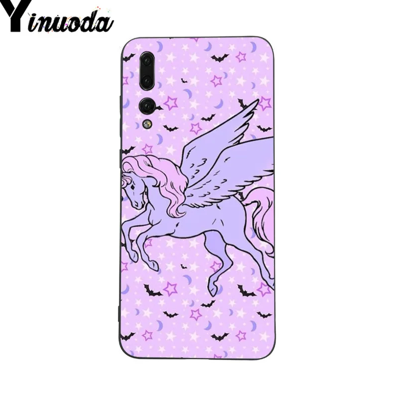 Yinuoda Pastel Goth Girl Bats Rainbow Чехол для телефона с рисунком Huawei P9 P10 Plus Mate9 10 Mate10 Lite P20 Pro Honor10
