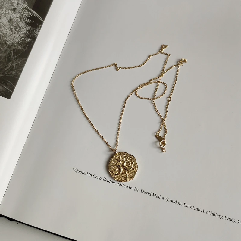 LouLeur, 925 пробы, серебряная подвеска Звезда Луна, ожерелье, неправильная ключичная цепочка, золотое ожерелье, женское Новое модное ювелирное изделие