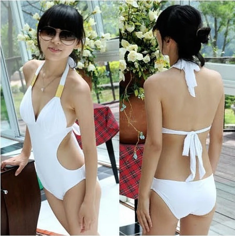 Aipbunny Черный Холтер сексуальный тонкий цельный купальник maillot de bain femme бикини