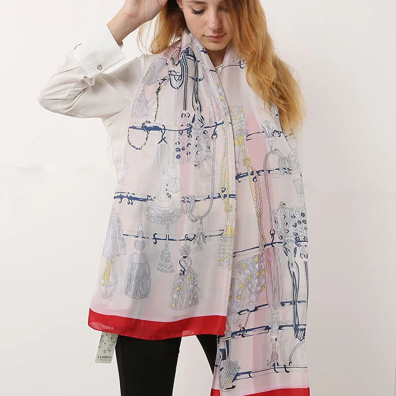 YILIAN Brand Print Classic Traditional Hang Pattern Silk Women Head Scarf New Wild Basic Fashion Section SF1119 | Аксессуары для