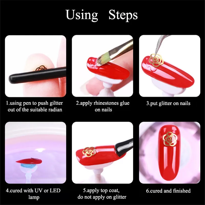 

5 Styles Winter Christmas Snowflake Nail Sequins Gold Metal Glitter Nail Tips Manicure Snow Flower Decoration Accessories F577