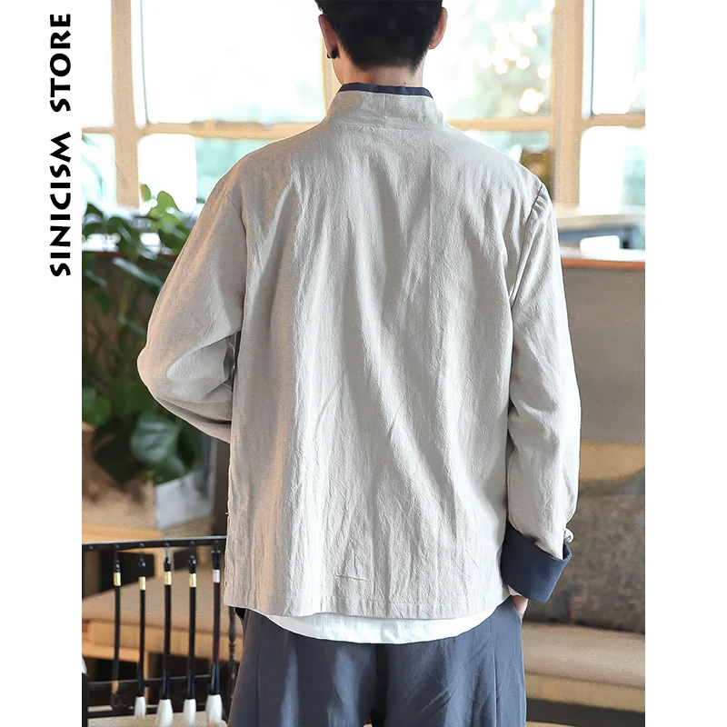 Sinicism Store Мужская ветровка 2019 мужская хлопковая и подкладка Лоскутная однотонная