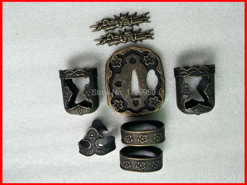 Чудесный кованый набор из сплава Tsuba для японского военного меча Shigunto меч катана ручной работы DIY аксессуар