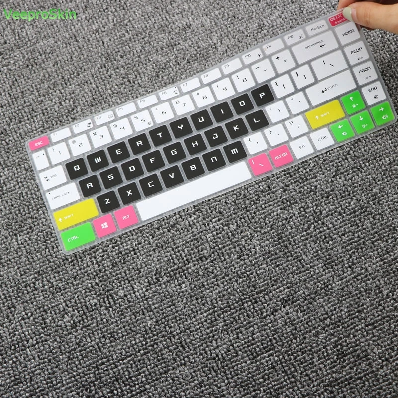 Силиконовая накладка на клавиатуру для ноутбука MSI GS65 GF63 P65 PS63 WS65 9TH station Creator Stealth 15