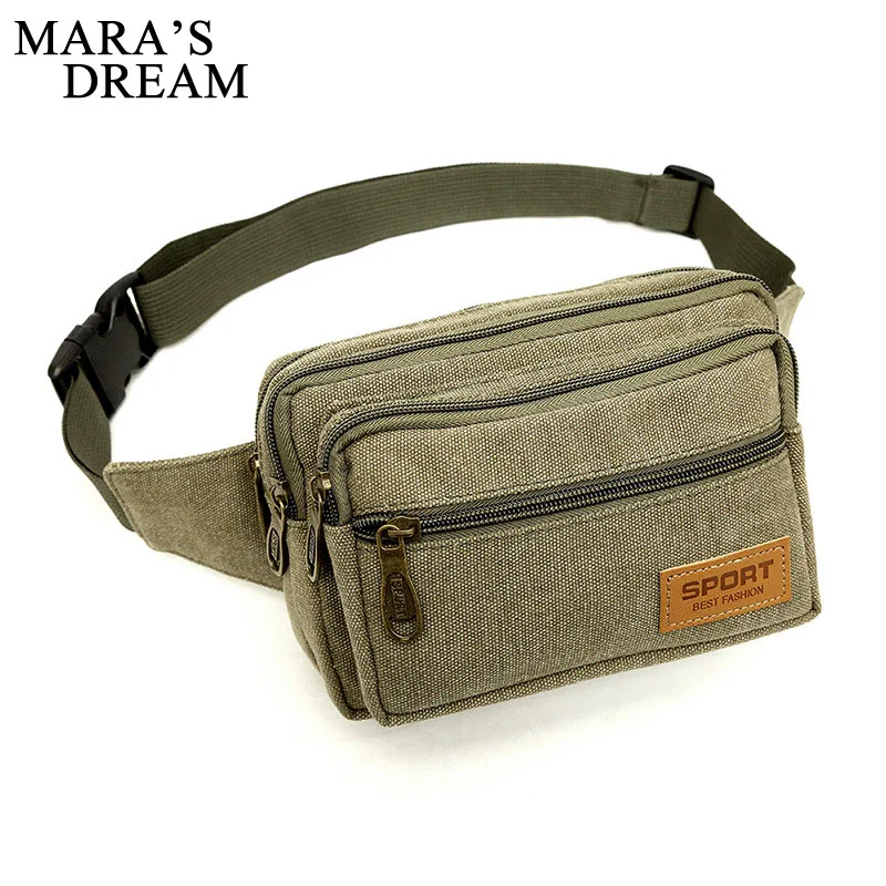 Mara's Dream High Quality Canvas Men Waist Pack Bags Casual Women Belt Bum Hip Purse Pouch Fanny Travel Mobile Phone Bag | Багаж и