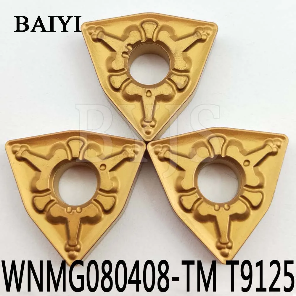 10 шт. WNMG080408 TM T9125 Tungaloy Токарные Вставки лезвия для стальных наконечников