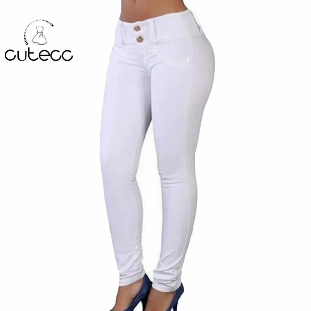 Винтаж Женская Повседневная Slim Fit узкие джинсы длинные штаны feminino кнопки Fly