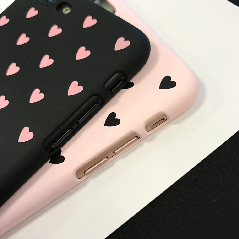 

ZLNHIV heart for iphone X XR XS MAX 6 6s S 7 8 plus phone bag case Hard PC pouch bumper fitted cases cover coque accessories