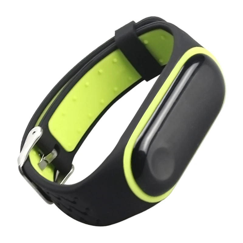 BOORUI силиконовый двойной цвет спортивный Miband 3 ремешок анти-потеря замена ремешок для xiaomi miband 3 с модной пряжкой