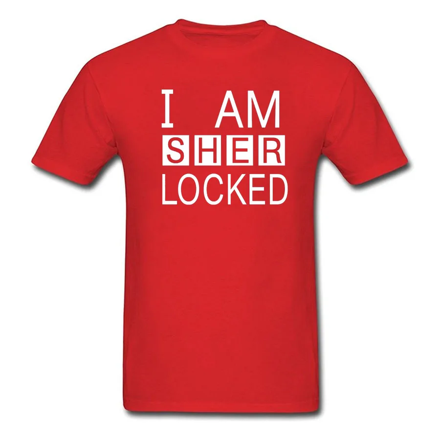 I Am Sherlocked Ман уникальный хлопок Рубашка с короткими рукавами футболки круглым