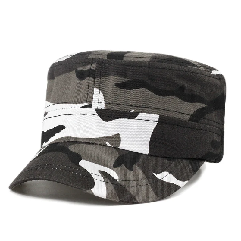 2021 New camouflage military cap high quality flat hats man woman vintage camo army trucker solid dad hat men's caps bone cotton |