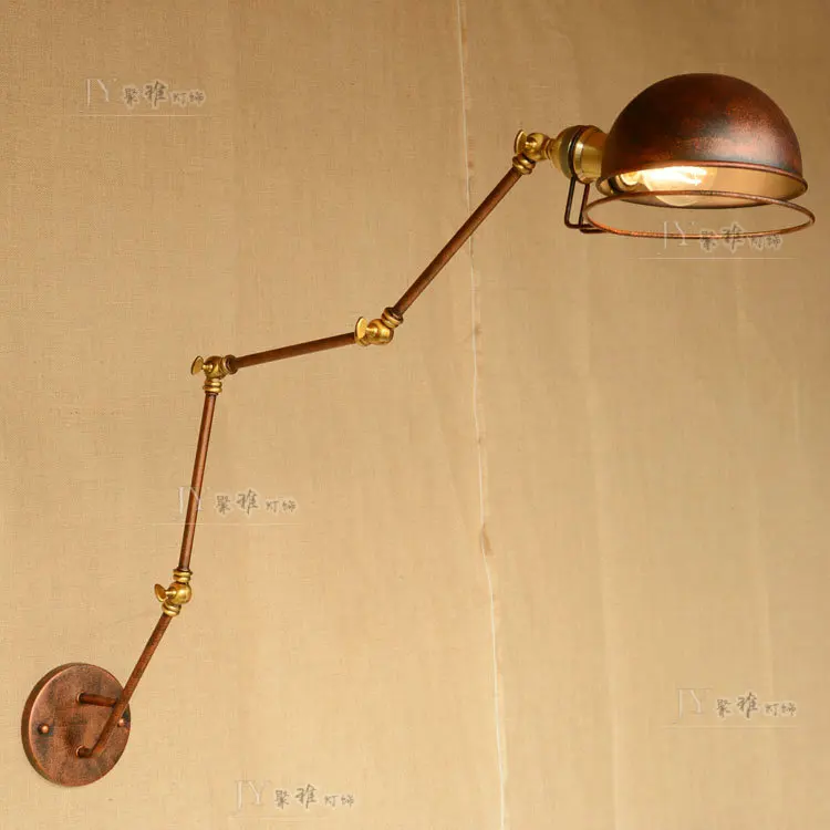 Kopen E27 Vintage Industriële Wandlamp Loft Creatieve Swing Arm Blaker Balkon Trap Veranda Restaurant Bar Slaapkamer Muur Home Licht