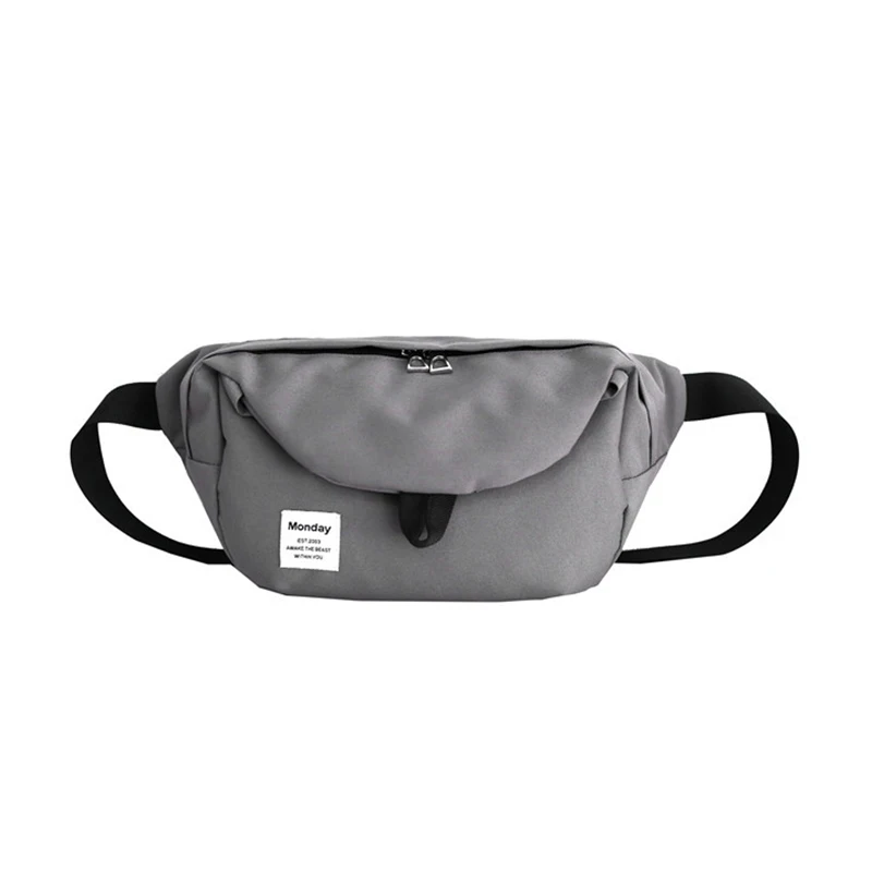 Gray Waist bag Поясная Сумка унисекс поясная сумка в уличном стиле поясные сумки нагрудные пакеты большая емкость сумка формы «банан» хип-хоп пакет оксфордская ткань бум пакет - Цвет: Gray Waist bag