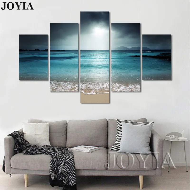Картина для дома морской пейзаж пляж 5 шт. настенные декоративные картины