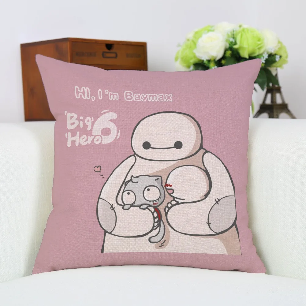 С принтом бэймакс накидка для подушки Big hero 6 Наволочки мультфильм Super Baymax Подушка