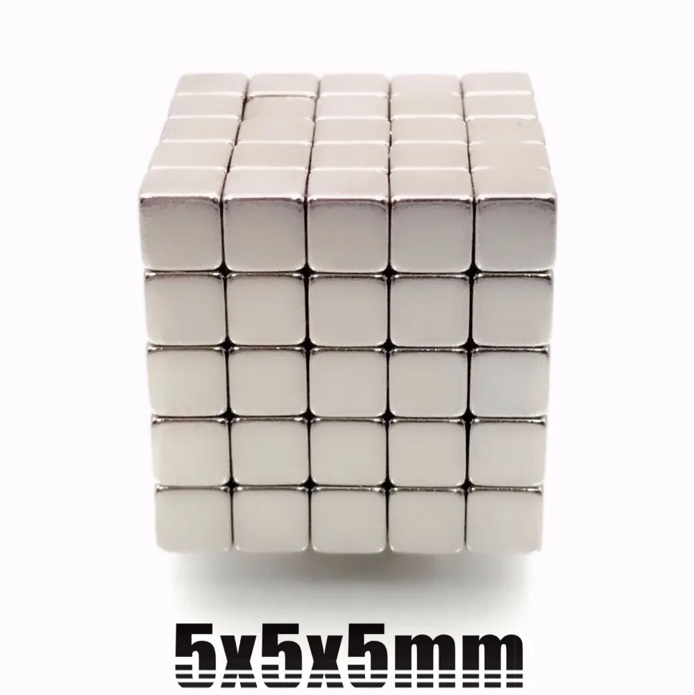 50 шт. 5x5x5 Неодимовый Магнит куб 5 мм N35 Постоянный NdFeB супер сильные магнитные
