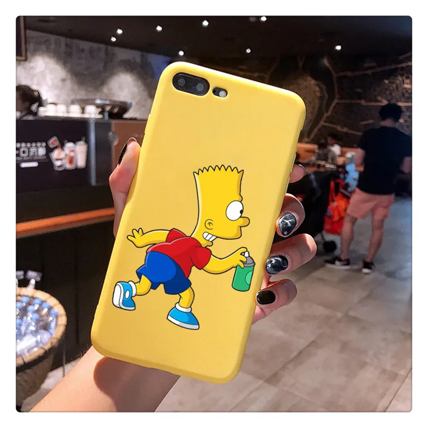 Милый чехол для телефона Симпсон для iPhone X 7 Plus XS 10 чехол TPU Мягкий силиконовый чехол для телефона для iPhone 6S 8 6 Plus XS Max чехол