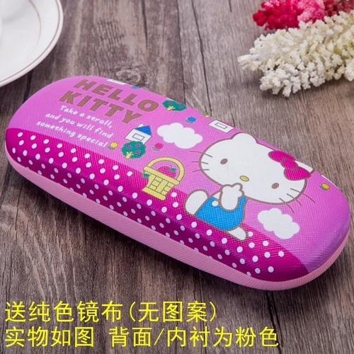 C Новое поступление KT Cat Girl близорукость Чехол для очков модный розовый hello kitty Студенческая портативная коробка для очков женский Чехол для очков s - Цвет: C