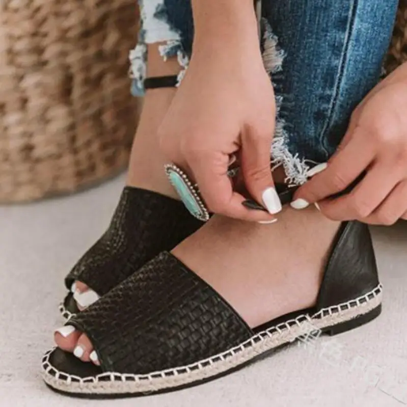 Sandalias mujer/женские летние пляжные босоножки на плоской подошве с открытым носком