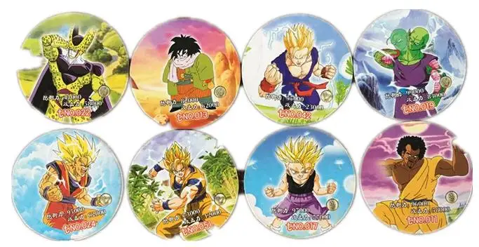 48 шт./лот Dragon Ball Z Коллекционная карта круглая бумага Гоку Вегета фигурки последняя версия Duel детская Подарочная игрушка