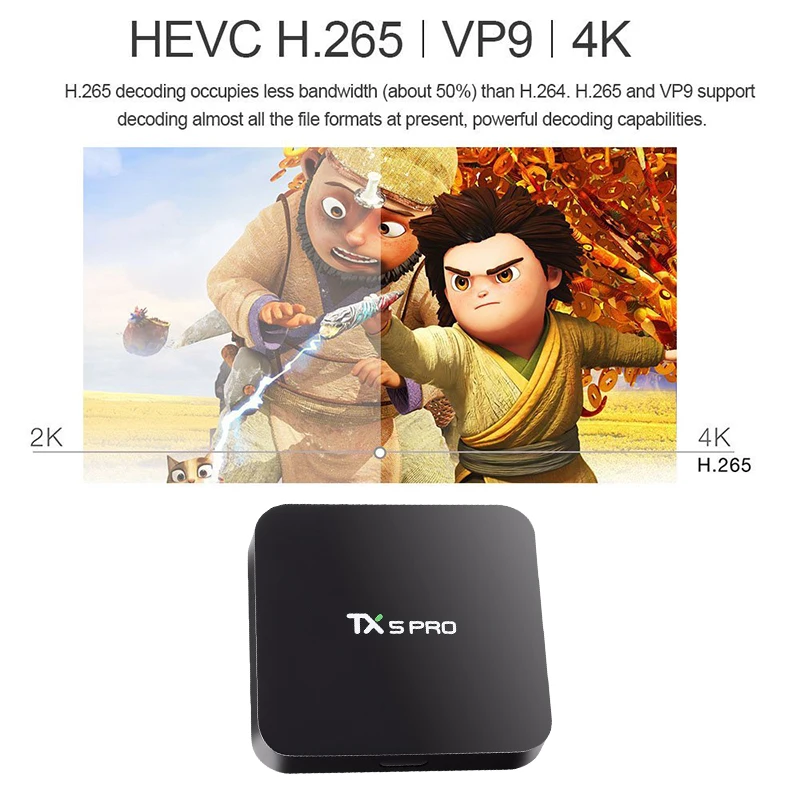 TX5 Pro Android 6 0 ТВ контейнер под элемент питания 2G/16G Amlogic S905X Quad core Bluetooth двухъядерный