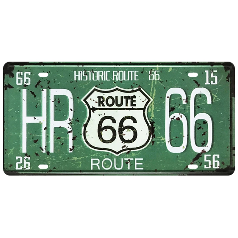 Металлический номерной знак Route 66 металлическая табличка винтажный оловянный