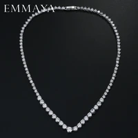 emmaya aaa zircons stunning round cz crystal necklaces and luxury bridal party jewelry for wedding